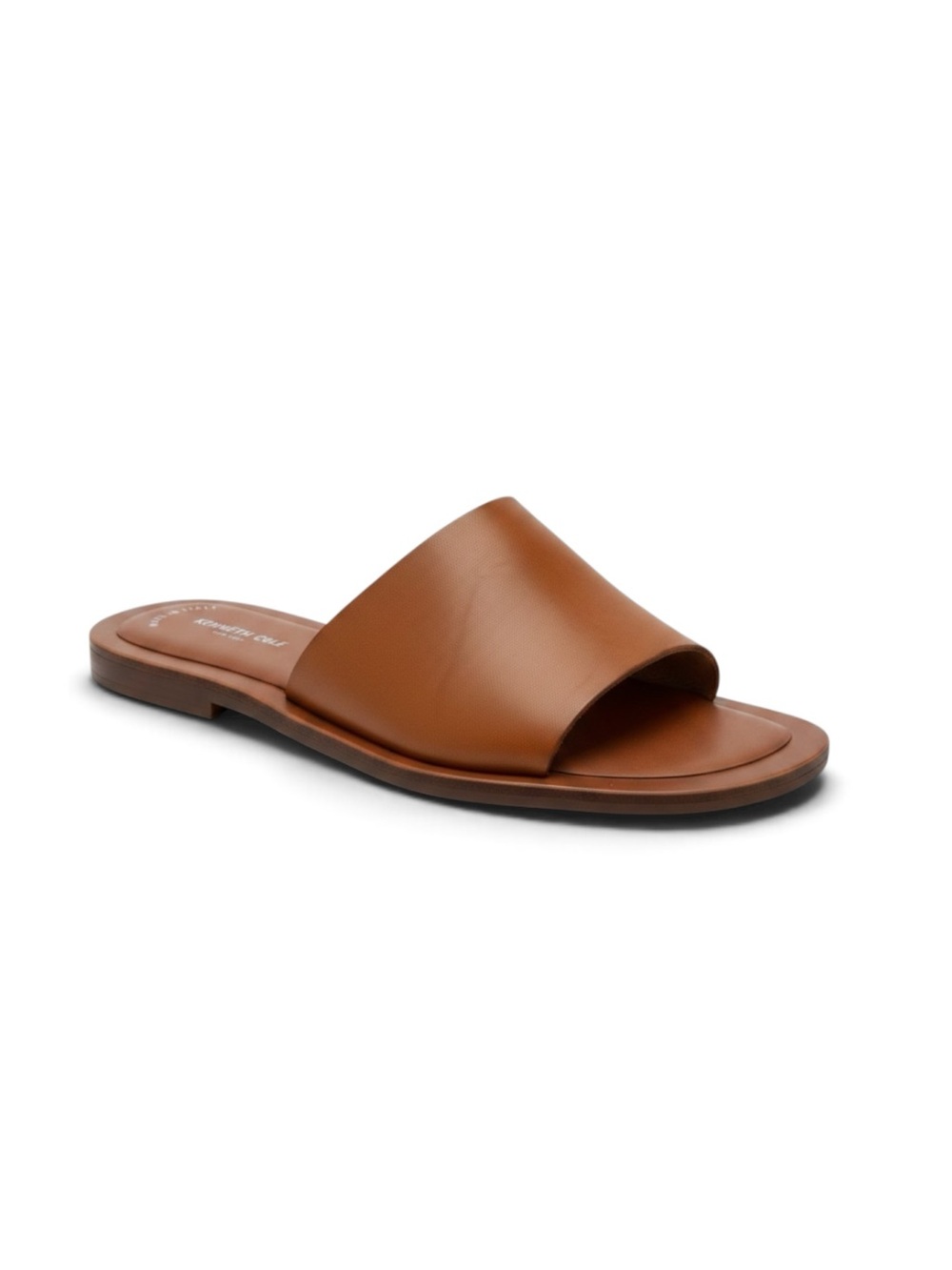 Kenneth Cole New York Reel It In Leather Slipers - Size 10 M - Brown